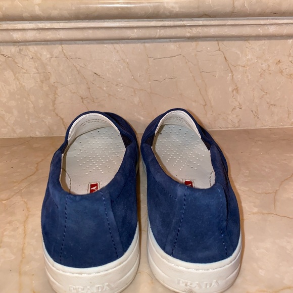 SOLD Prada Sport Navy Suede Slide Sneaker - Picture 3 of 3